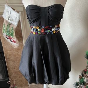 Charlotte Russe size 4 black jeweled balloon dress